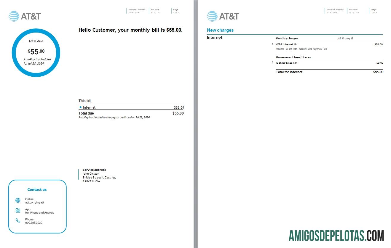 Projeto de lei de serviços públicos de Internet de Santa Lúcia, 3 páginas Scr amostra